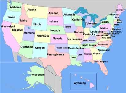 List Of States In Alphabetical Order Usa / Printable Us Map Flashcards ...